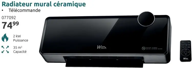Offre: Warm Tech Radiateur mural céramique