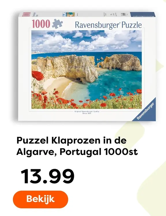 Aanbieding: Puzzel Klaprozen in de Algarve, Portugal