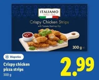 Aanbieding: Crispy chicken pizza strips