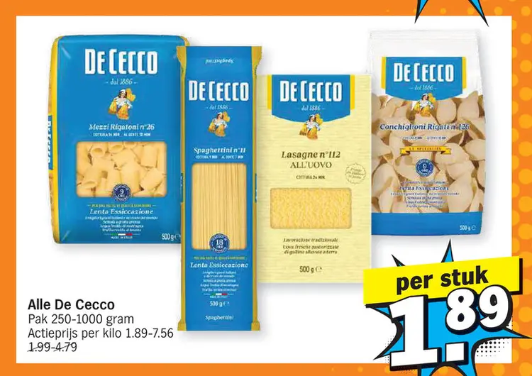 Promotie: Alle De Cecco