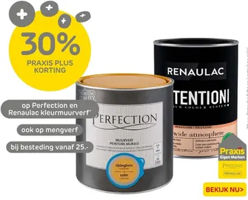 Aanbieding: Perfection en Renaulac kleurmuurverf
