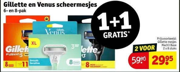 Aanbieding: Gillette en Venus scheermesjes