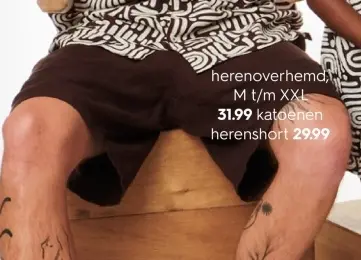 Aanbieding: Katoenen herenshort