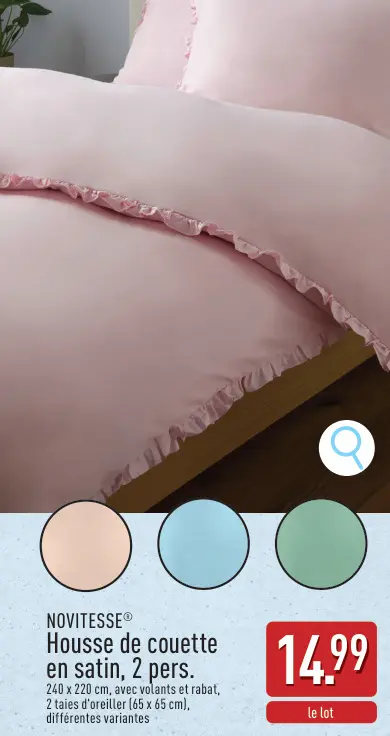 Offre: Housse de couette en satin