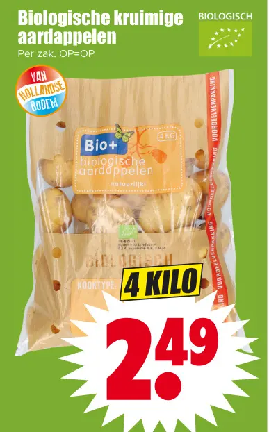 Aanbieding: Biologische kruimige aardappelen