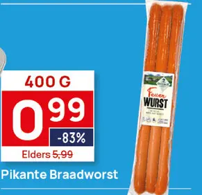 Aanbieding: Pikante Braadworst