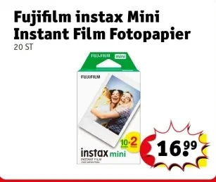 Aanbieding: Fujifilm instax Mini Instant Film Fotopapier
