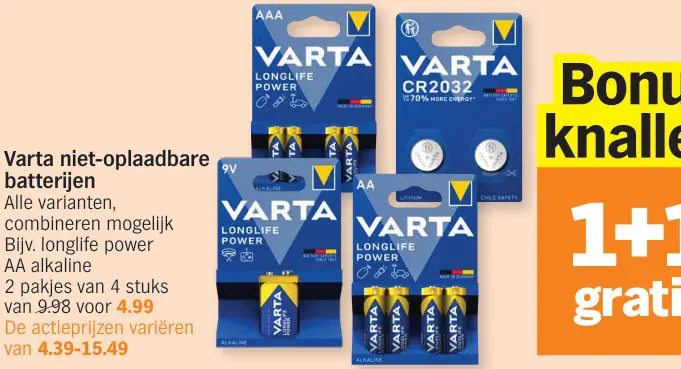 Promotie: Niet-oplaadbare batterijen
