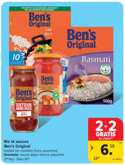 Offre: Ben's Original Riz et Sauces