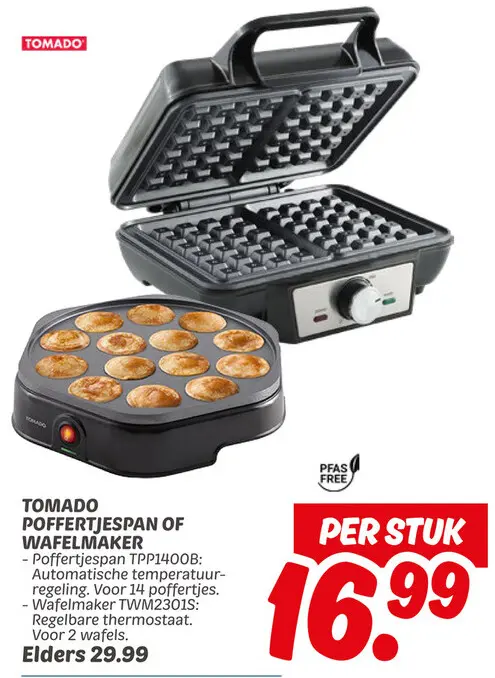 Aanbieding: Poffertjespan of wafelmaker