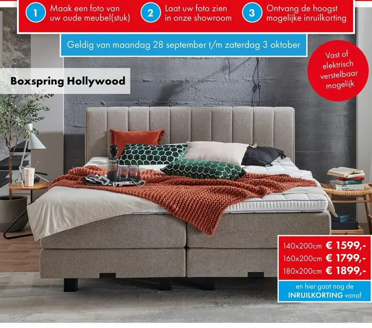Promotie: Boxspring Hollywood