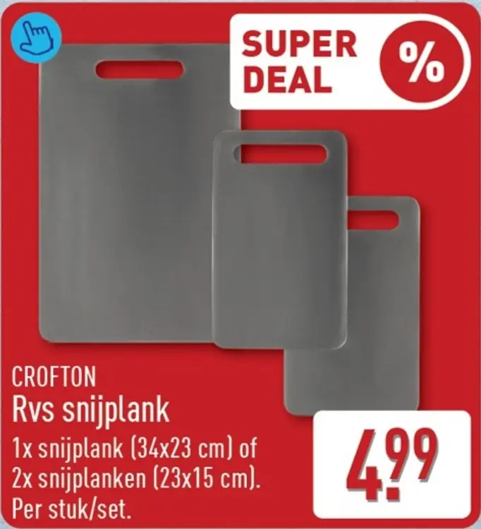Aanbieding: RVS snijplank