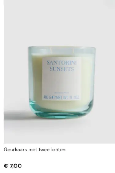 Promotie: Geurkaars met twee lonten