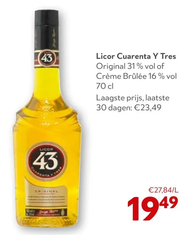 Aanbieding: Licor Cuarenta Y Tres