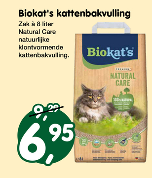 Aanbieding: Biokat's kattenbakvulling Natural Care