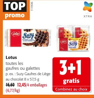 Offre: toutes les gaufres ou galettes