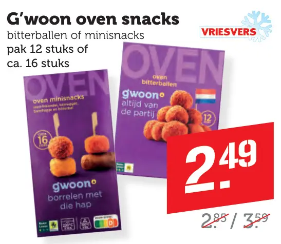 Aanbieding: G'woon oven snacks