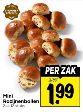 Aanbieding: Mini Rozijnenbollen