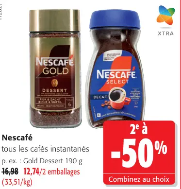 Offre: Cafés instantanés