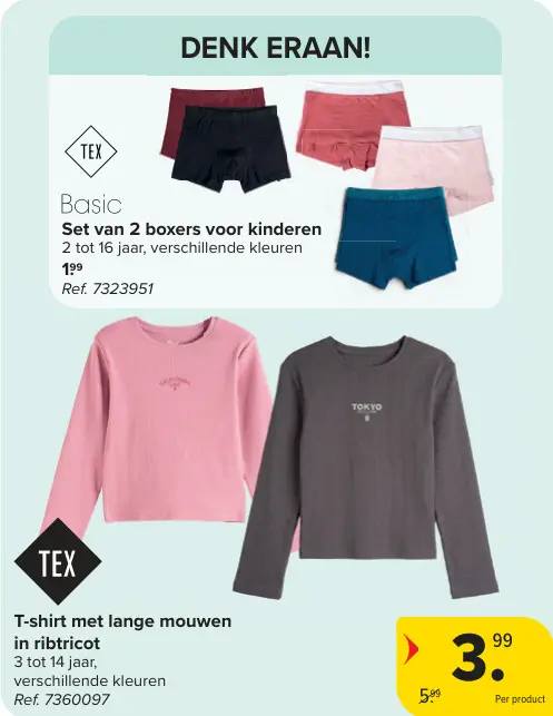 Promotie: T-shirt met lange mouwen in ribtricot