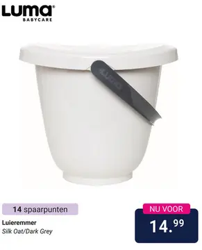 Aanbieding: Luieremmer Luma Silk Oat/Dark Grey