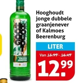 Aanbieding: Hooghoudt jonge dubbele graanjenever of Kalmoes Beerenburg