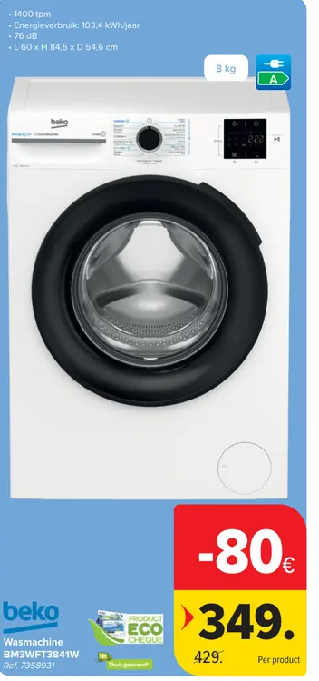 Promotie: Wasmachine