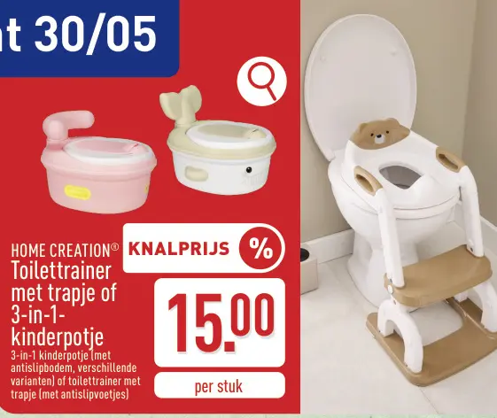 Promotie: Toilettrainer met trapje of 3-in-1-kinderpotjE