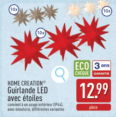 Offre: Guirlande LED avec étoiles