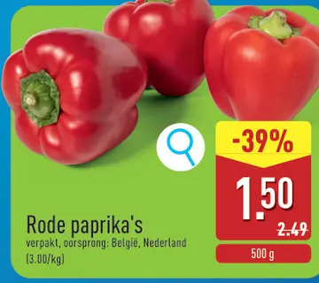 Aanbieding: Rode paprika's