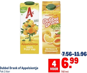 Aanbieding: Dubbel Drank of Appelsientje