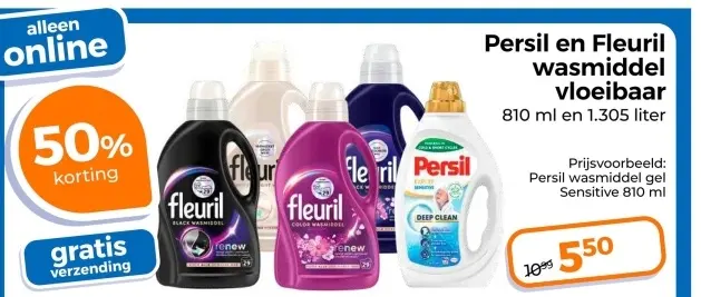 Aanbieding: Persil en Fleuril wasmiddel vloeibaar