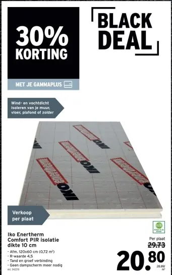 Aanbieding: Iko Enertherm Comfort PIR isolatie