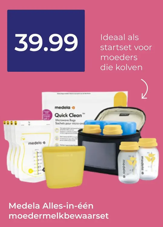 Aanbieding: Medela Alles-in-één moedermelkbewaarset