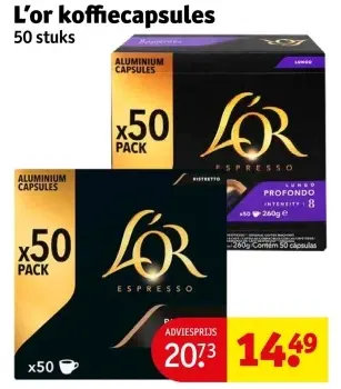 Aanbieding: koffiecapsules