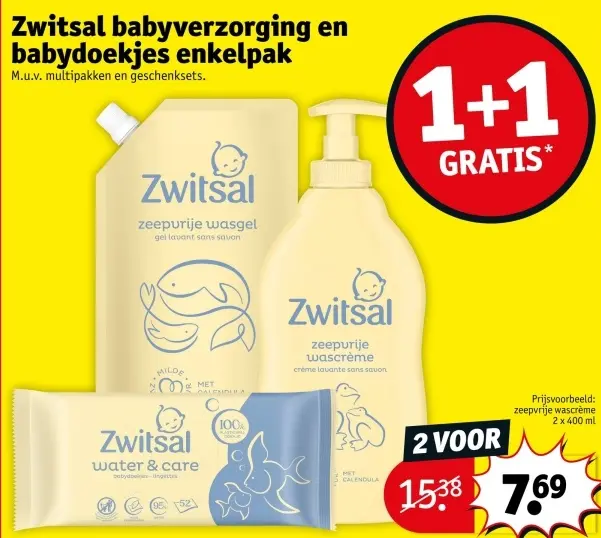 Aanbieding: Zwitsal babyverzorging en babydoekjes enkelpa