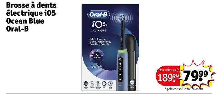 Offre: Brosse à dents électrique iO5 Ocean Blue