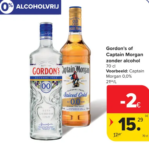 Promotie: Gordon's of Captain Morgan zonder alcohol