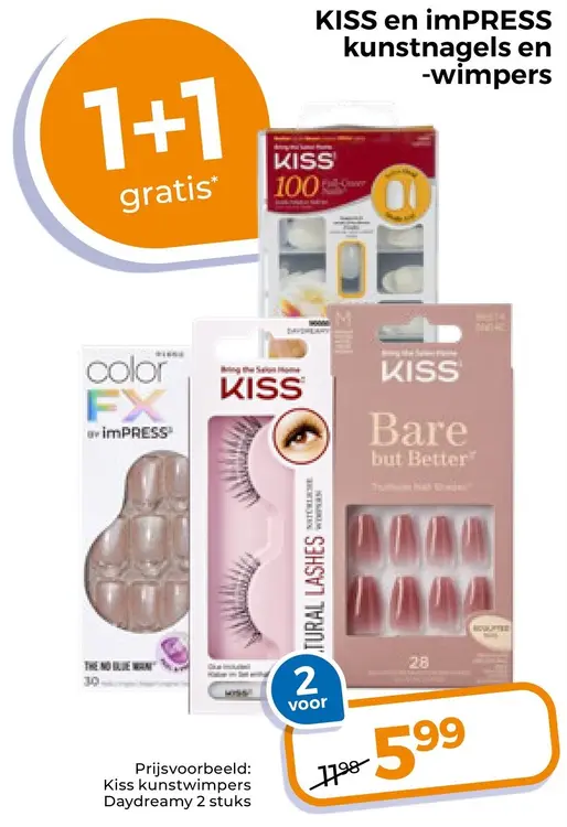 Aanbieding: KISS en imPRESS kunstnagels en -wimpers
