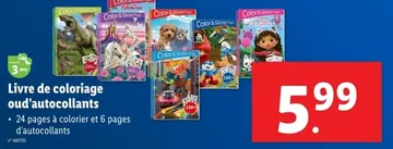 Offre: Livre de coloriage oud'autocollants