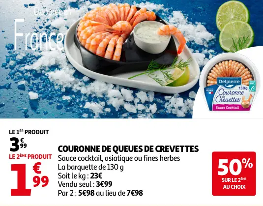 Offre: Couronne de queues de crevettes