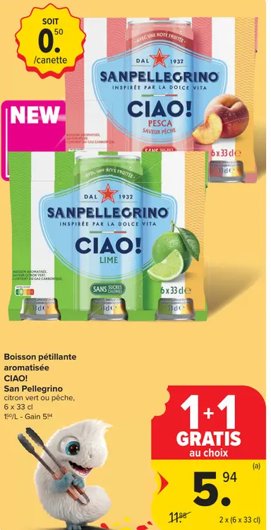 Offre: Boisson pétillante aromatisée CIAO!
