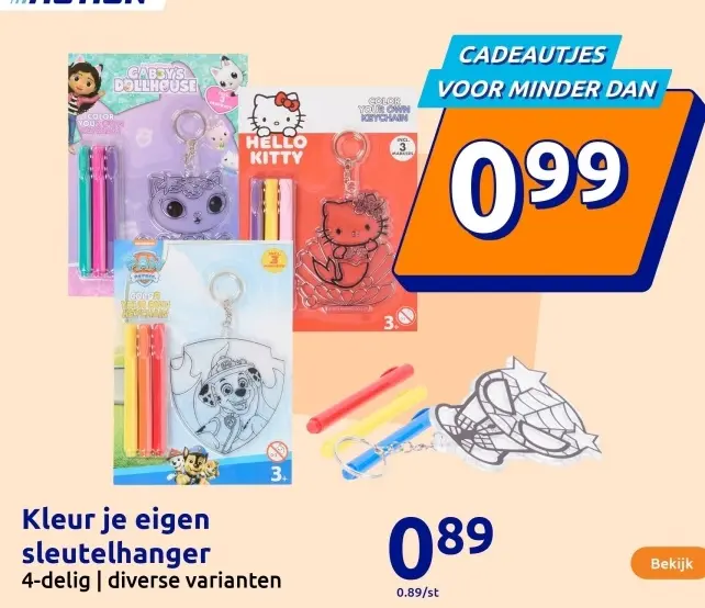 Aanbieding: Kleur je eigen sleutelhanger