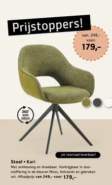 Promotie: Stoel Kari