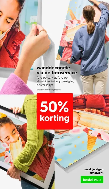 Aanbieding: Wanddecoratie via de fotoservice