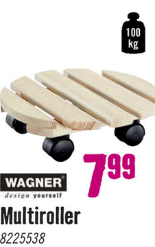 Aanbieding: WAGNER Multiroller vuren, naturel, Ø 30 cm