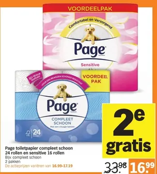 Aanbieding: Page toiletpapier compleet schoon
