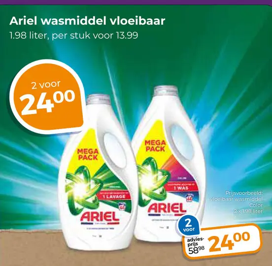 Aanbieding: Ariel wasmiddel vloeibaar