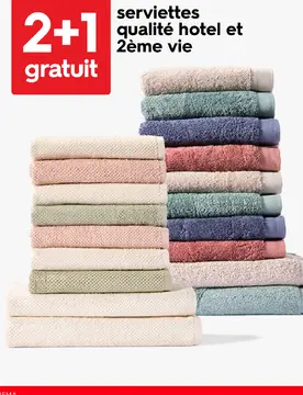 Offre: serviettes qualité hotel et 2ème vie