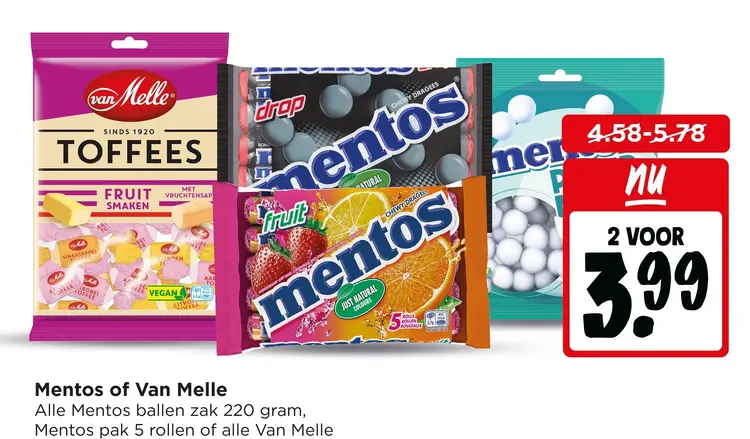 Aanbieding: Mentos of Van Melle